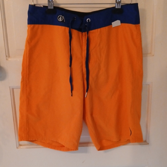 Volcom Orange and Blue Board Shorts - Picture 1 of 5